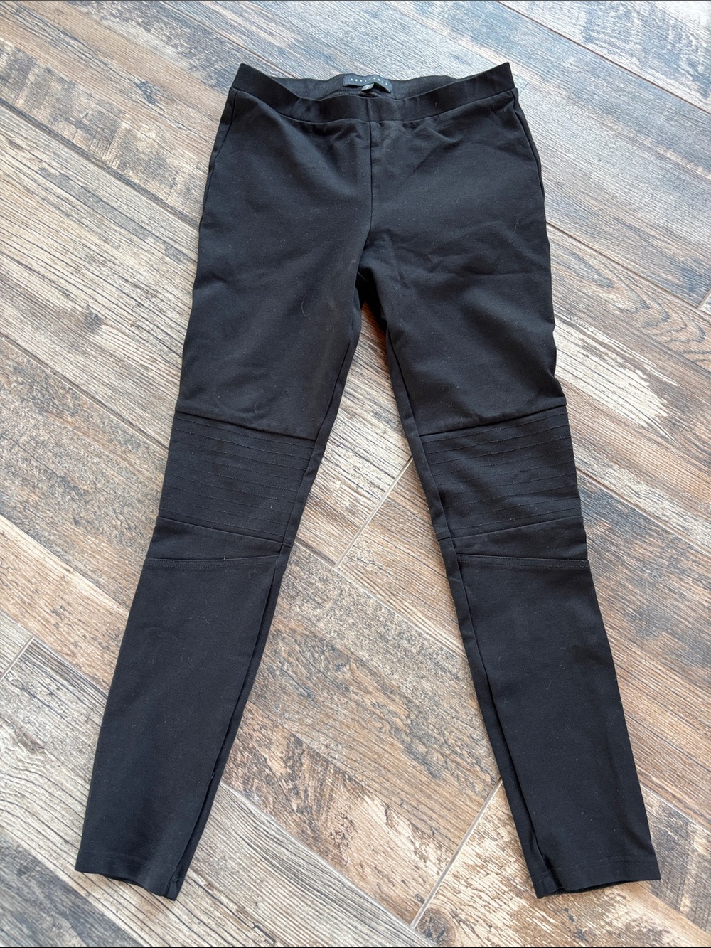 Sanctuary Black Skinny Moto-Detail Ponte Pants